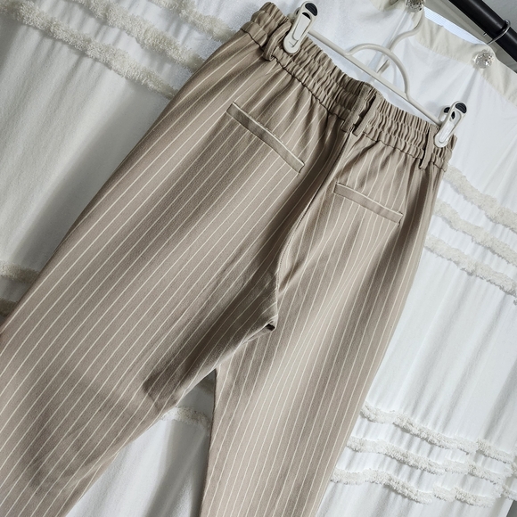 Striped Tan Women's Pants. Size Small. - Picture 7 of 11